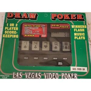 RARE VINTAGE BEAUTY GAIN DRAW POKER LAS VEGAS VIDEO HANDHELD ELECTRONIC GAME New